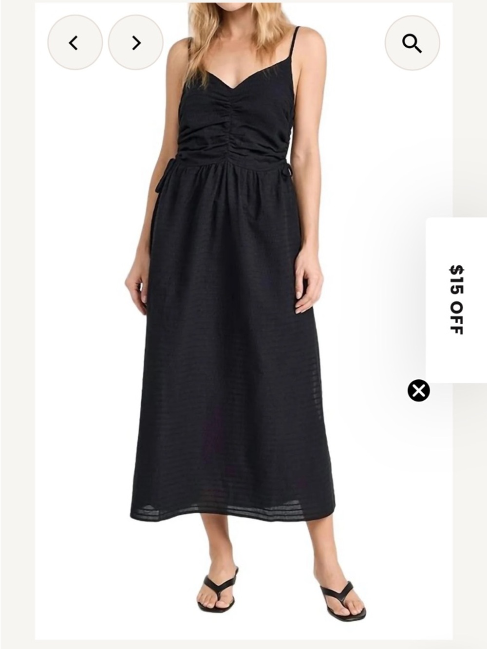 Nation LTD Peppa Ruched Bodice Maxi Dress with Spaghetti Straps